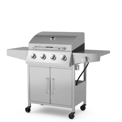 5-Burner Propane Gas Grill with Burner and 2 Prep Stations