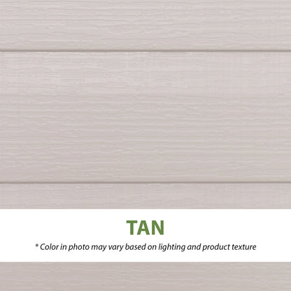 Polyethylene Storage Shed 176.9 Sq. Ft., 11 Ft. X 18.5 Ft. X 9.3 Ft., Tan/Brown (60355)