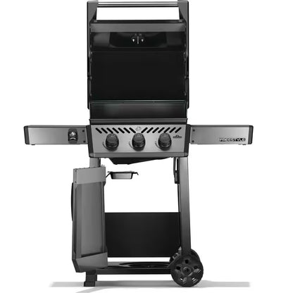 Freestyle 365 3-Burner Propane Gas Grill in Graphite Grey with Cast Iron Cooking Grids