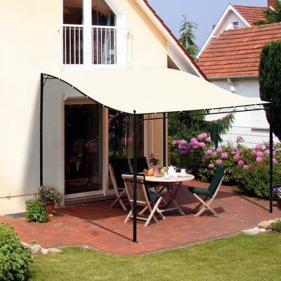 10 Ft. X 10 Ft. X 8 Ft. Steel Frame Pergola Patio Awning with Durable and Spacious Weather-Resistant Design White