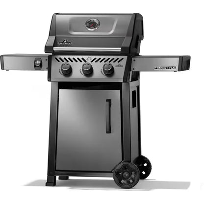 Freestyle 365 3-Burner Propane Gas Grill in Graphite Grey with Cast Iron Cooking Grids