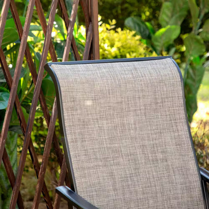 Black 7-Piece Metal Rectangle Patio Outdoor Dining Set with Geometric Table and Textilene Swivel Chairs