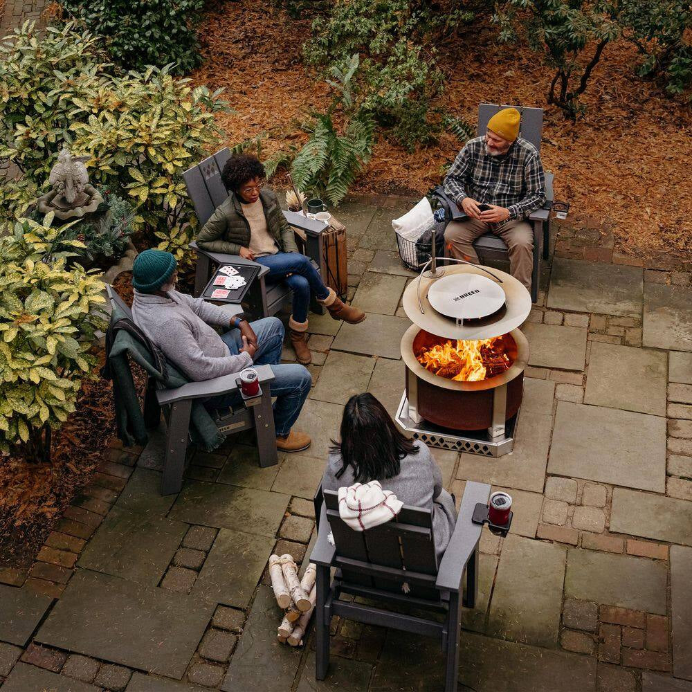 X-Series 24-Smokeless Fire Pit - Heavy-Gauge Steel Material - Compatible with Cooking and Grilling - Corten Steel