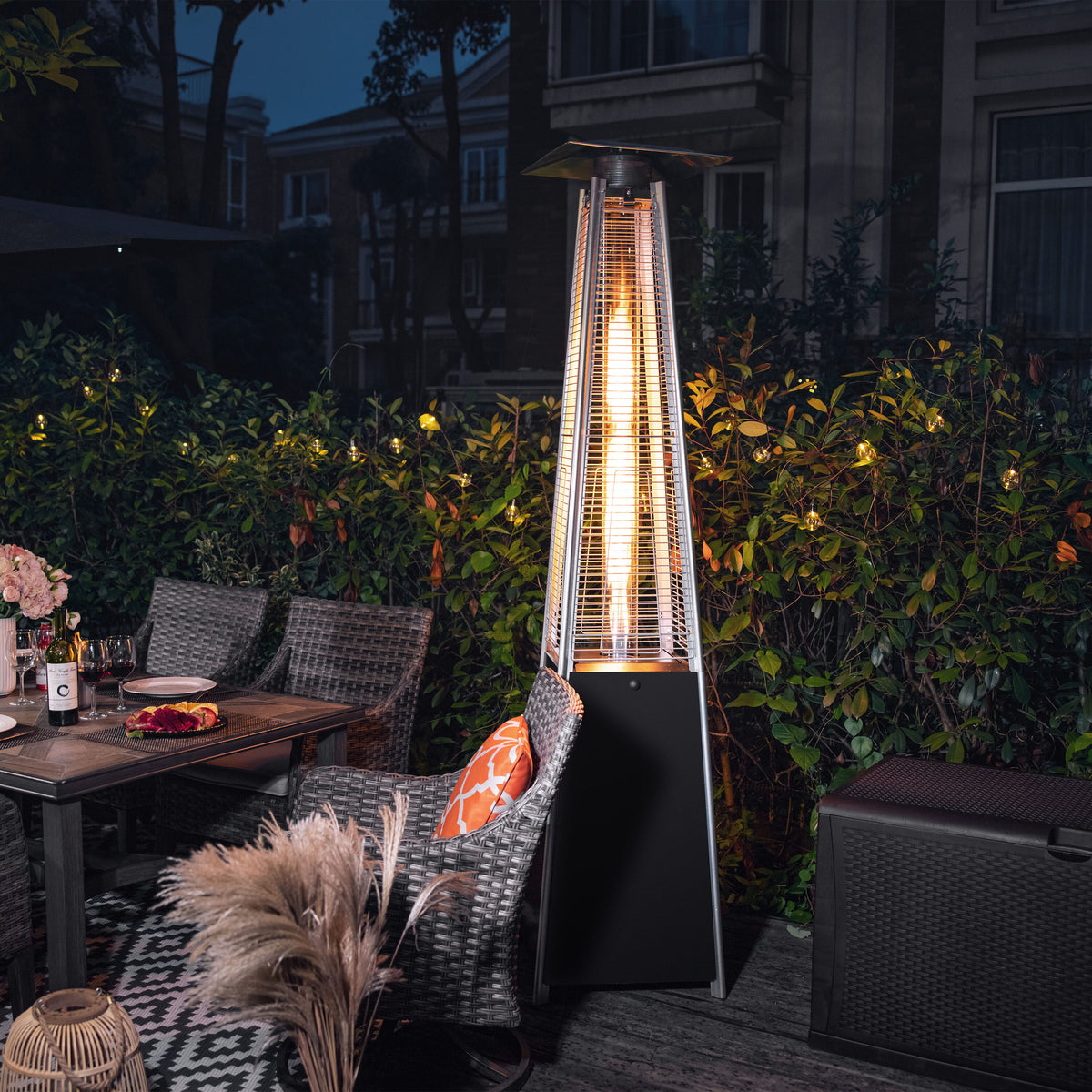 48000 -BTU Black Steel Floorstanding Liquid Propane Patio Heater
