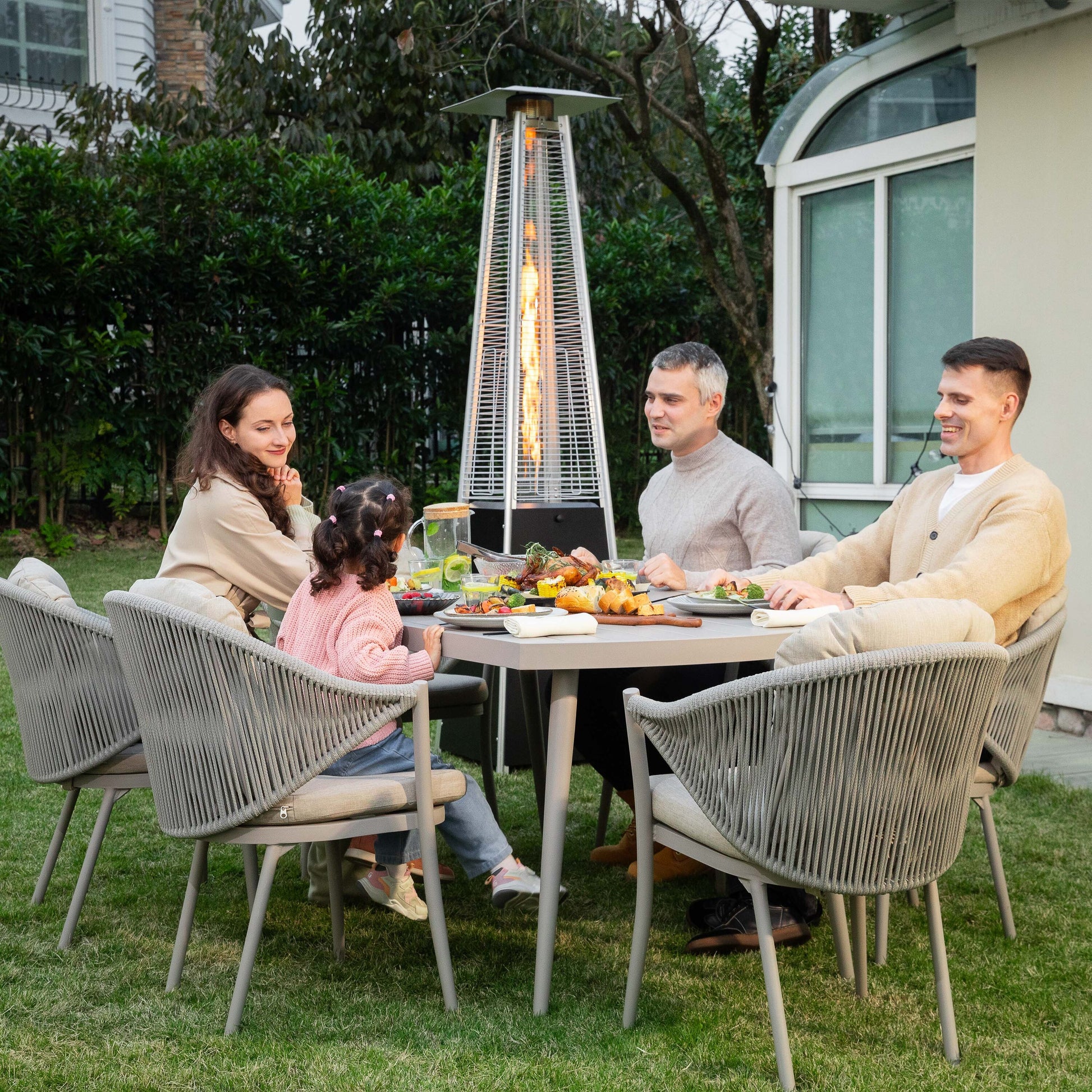 48000 -BTU Black Steel Floorstanding Liquid Propane Patio Heater