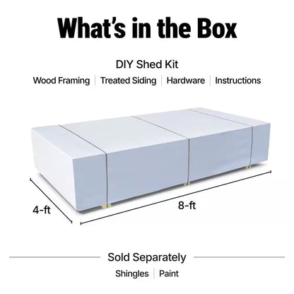 DIY Majestic 8 Ft. X 12 Ft. Pre-Cut Wood Shed without Floor - Outdoor Storage Kit with Wrap around Loft (96 Sq. Ft.)
