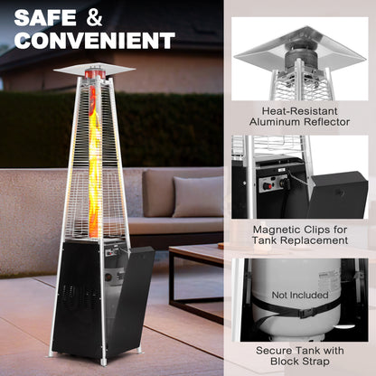 48000 -BTU Black Steel Floorstanding Liquid Propane Patio Heater