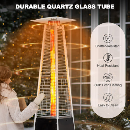 48000 -BTU Black Steel Floorstanding Liquid Propane Patio Heater