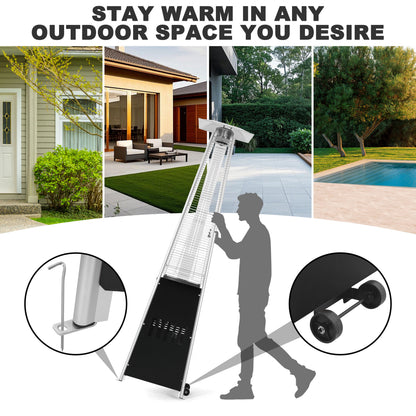 48000 -BTU Black Steel Floorstanding Liquid Propane Patio Heater