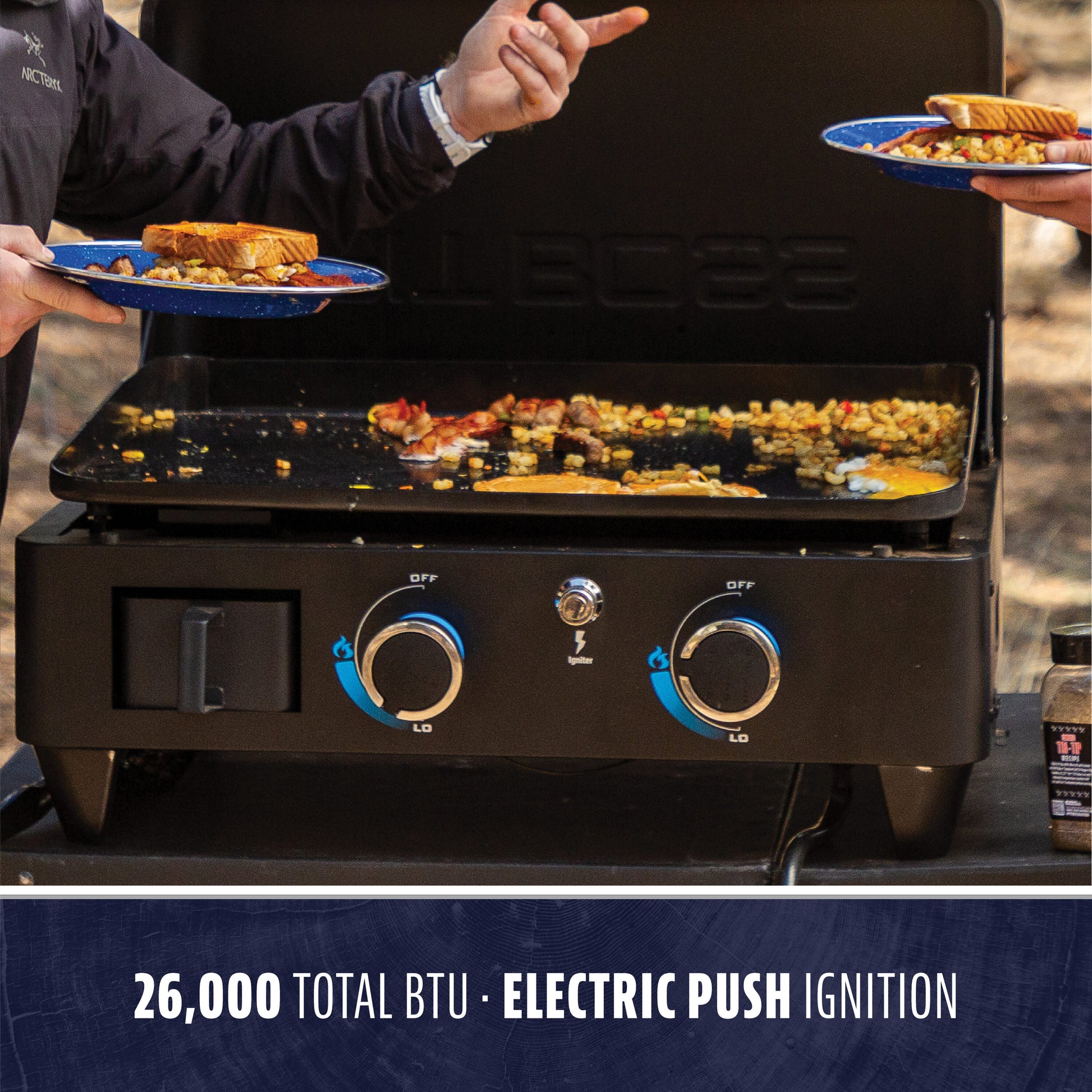 Ultimate 23" 2 -Burner Liquid Propane Flat Top Grill
