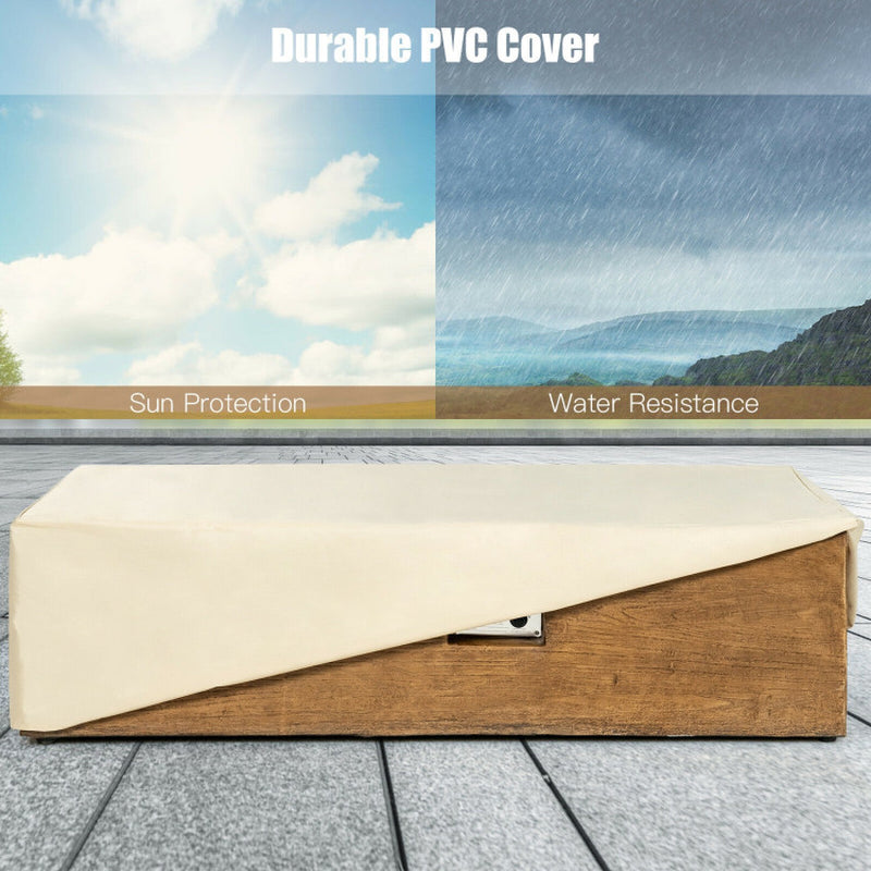 48 X 27 Inch Outdoor Gas Fire Pit Table 50,000 BTU with Lava Rocks and Cover