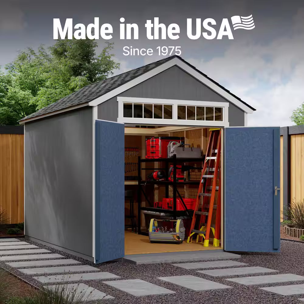 DIY Majestic 8 Ft. X 12 Ft. Pre-Cut Wood Shed without Floor - Outdoor Storage Kit with Wrap around Loft (96 Sq. Ft.)