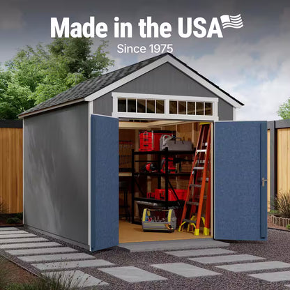 DIY Majestic 8 Ft. X 12 Ft. Pre-Cut Wood Shed without Floor - Outdoor Storage Kit with Wrap around Loft (96 Sq. Ft.)