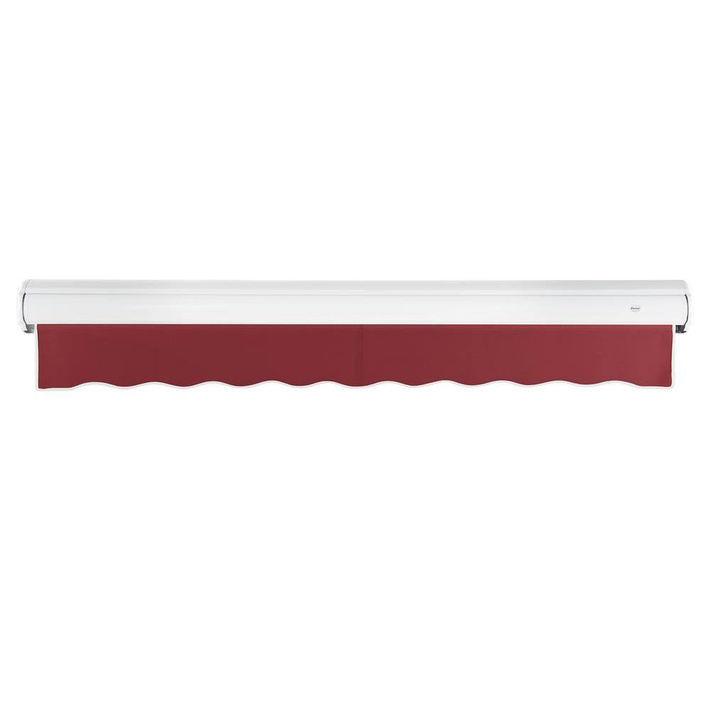 18 Ft. Key West Right Motorized Retractable Awning 216 In. W X 9.38 In. H X 120 In. D Acrylic Fabric in Burgundy