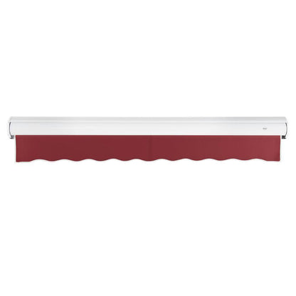 18 Ft. Key West Right Motorized Retractable Awning 216 In. W X 9.38 In. H X 120 In. D Acrylic Fabric in Burgundy