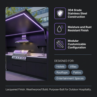 Customized Multi Functional Outdoor Kitchen BBQ Pod with Shelter Moisture Resistant Stainless Steel Outdoor Kitchen Patio Shed — Results & Stats