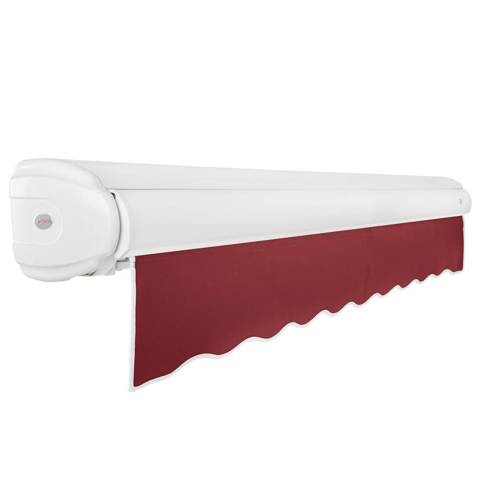 18 Ft. Key West Right Motorized Retractable Awning 216 In. W X 9.38 In. H X 120 In. D Acrylic Fabric in Burgundy