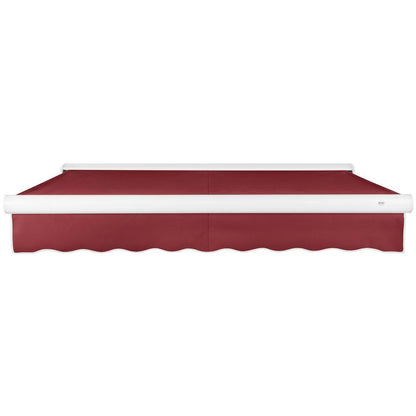 18 Ft. Key West Right Motorized Retractable Awning 216 In. W X 9.38 In. H X 120 In. D Acrylic Fabric in Burgundy