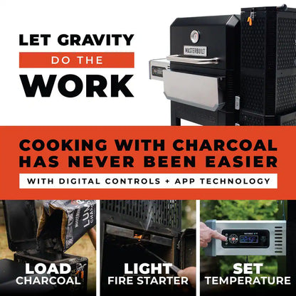 Gravity Series 800 Digital Wifi Charcoal Grill, Griddle and Smoker in Black