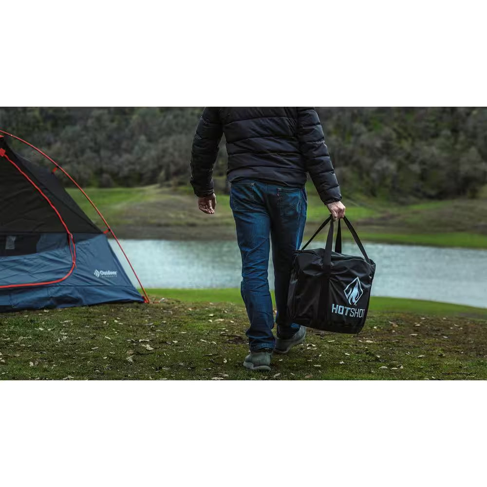 Traveler Portable Low Smoke 15 In. round Wood-Burning Fire Pit in Matterhorn Gray with Carry Bag