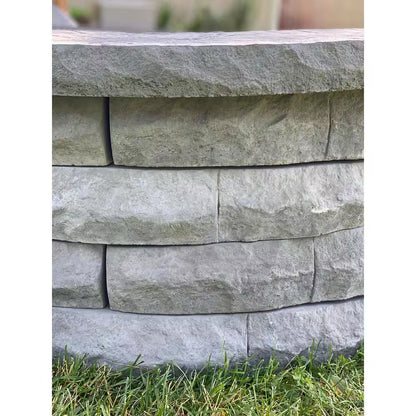 Ledgestone 47 In. X 18 In. round Concrete Wood Fuel Fire Pit Ring Kit Gray