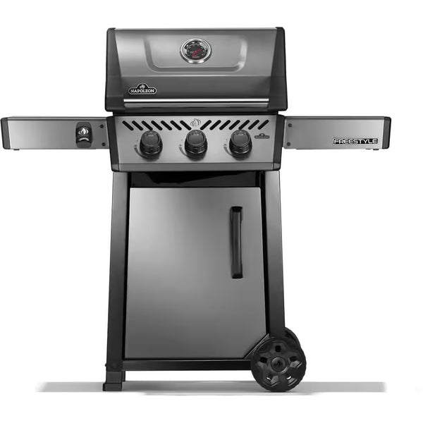 Freestyle 365 3-Burner Propane Gas Grill in Graphite Grey with Cast Iron Cooking Grids