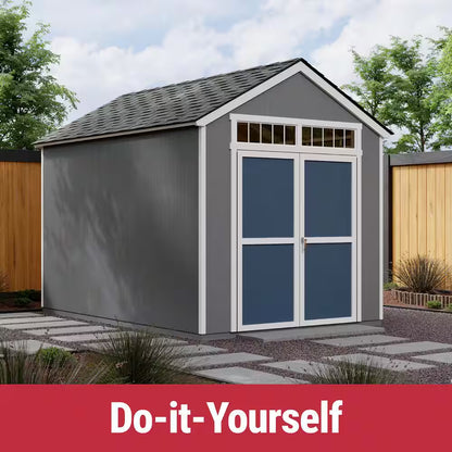 DIY Majestic 8 Ft. X 12 Ft. Pre-Cut Wood Shed without Floor - Outdoor Storage Kit with Wrap around Loft (96 Sq. Ft.)