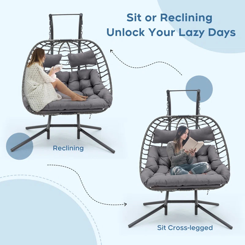 Burhans 2 Person Swing Chair with Stand